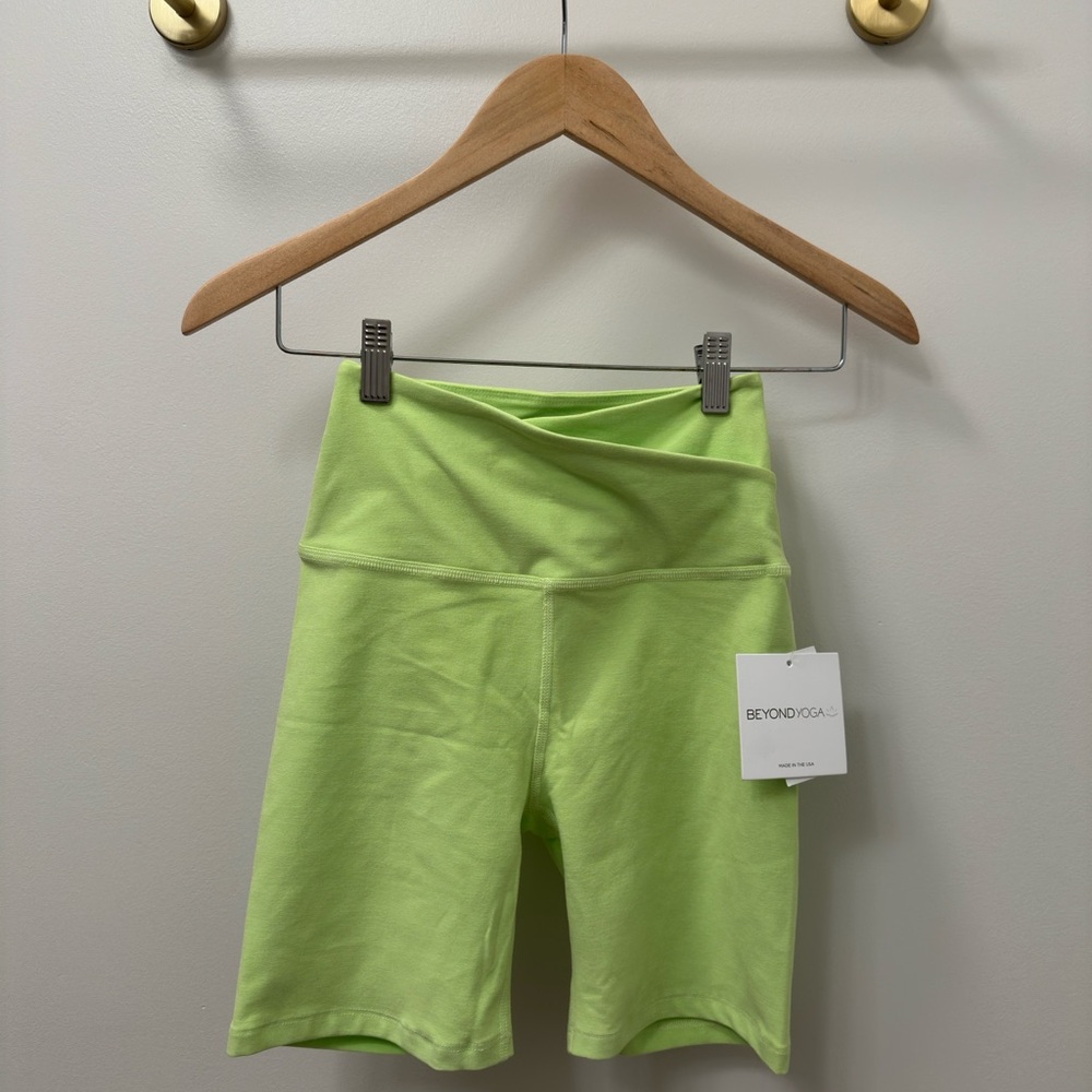 Beyond Yoga Bright Green Shorts